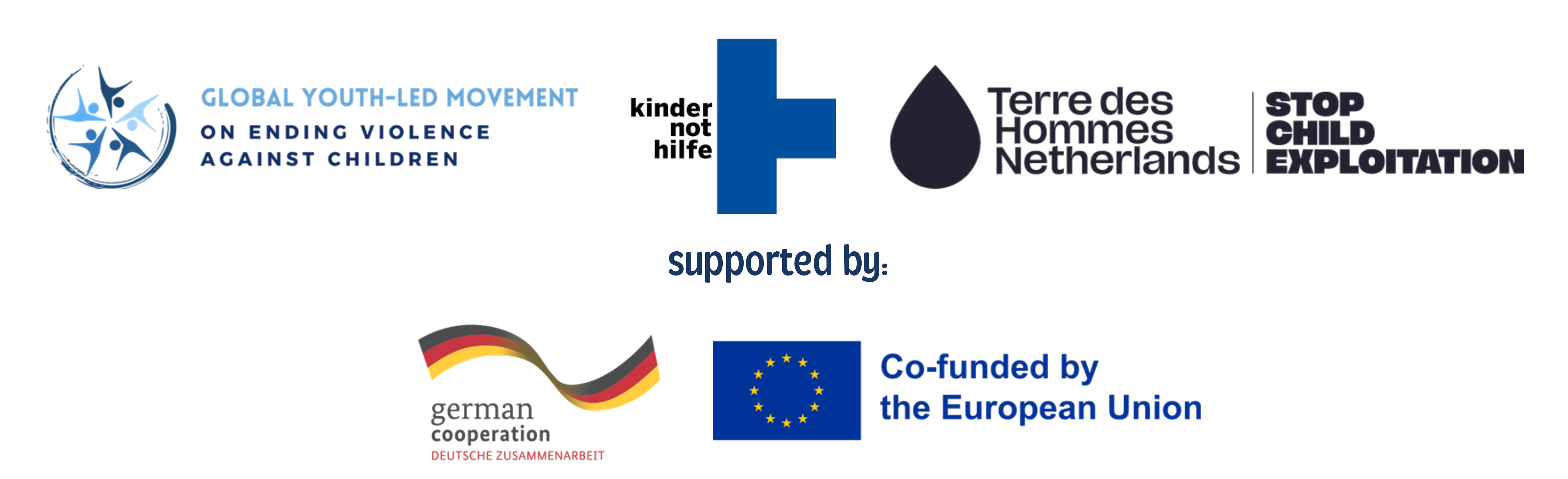 Official Partner Lockup: Global Youth-Led Movement on Ending Violence Against Children, Kindernothilfe, Terre des Hommes Netherlands, German Cooperation, and European Union